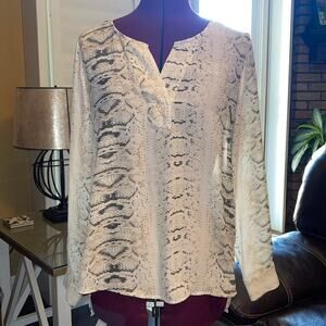Milano Snakeskin Long sleeve Blouse Size M